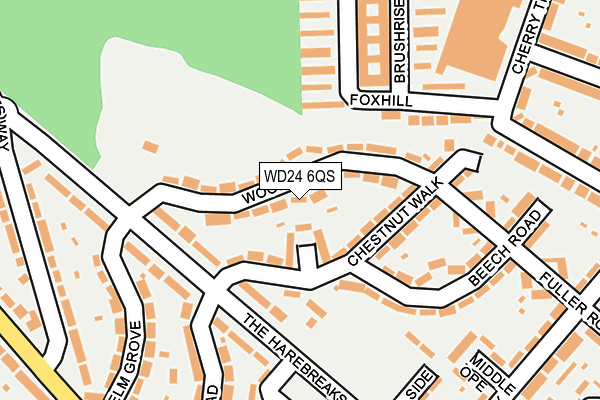 WD24 6QS map - OS OpenMap – Local (Ordnance Survey)
