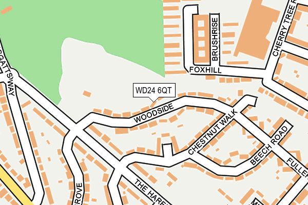 WD24 6QT map - OS OpenMap – Local (Ordnance Survey)