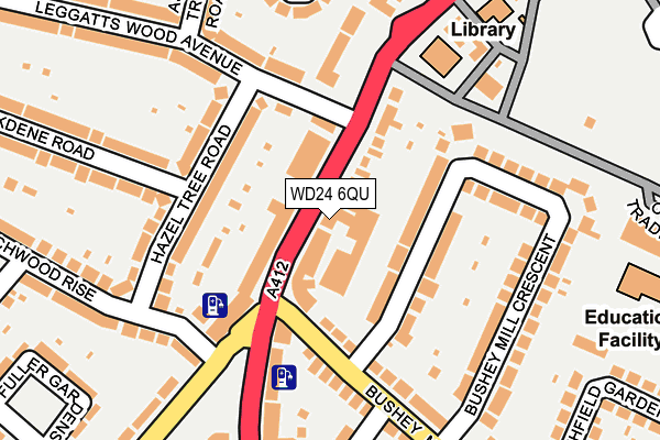 WD24 6QU map - OS OpenMap – Local (Ordnance Survey)