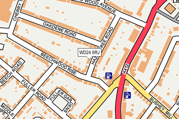 WD24 6RJ map - OS OpenMap – Local (Ordnance Survey)
