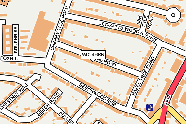 WD24 6RN map - OS OpenMap – Local (Ordnance Survey)