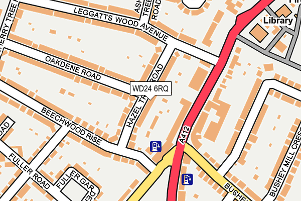 WD24 6RQ map - OS OpenMap – Local (Ordnance Survey)