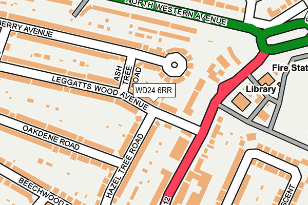 WD24 6RR map - OS OpenMap – Local (Ordnance Survey)