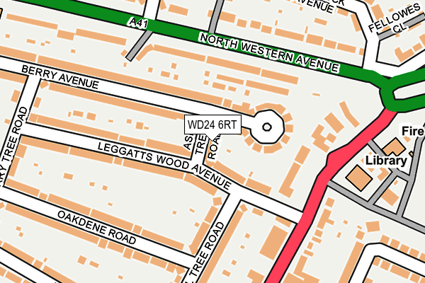 WD24 6RT map - OS OpenMap – Local (Ordnance Survey)
