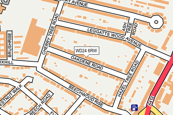 WD24 6RW map - OS OpenMap – Local (Ordnance Survey)