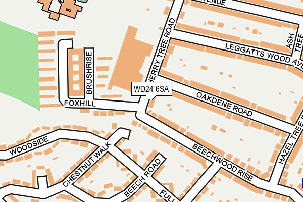 WD24 6SA map - OS OpenMap – Local (Ordnance Survey)