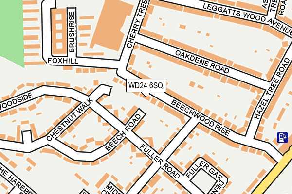 WD24 6SQ map - OS OpenMap – Local (Ordnance Survey)