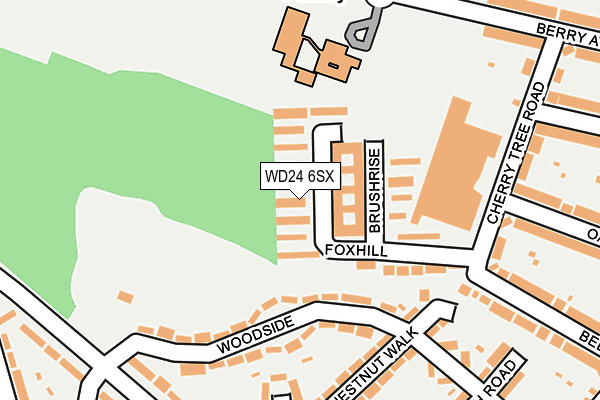 WD24 6SX map - OS OpenMap – Local (Ordnance Survey)