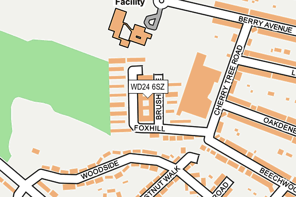 WD24 6SZ map - OS OpenMap – Local (Ordnance Survey)