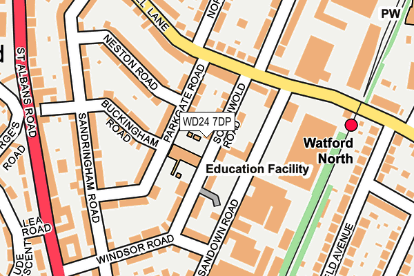 WD24 7DP map - OS OpenMap – Local (Ordnance Survey)