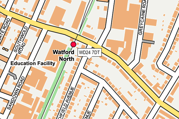 WD24 7DT map - OS OpenMap – Local (Ordnance Survey)