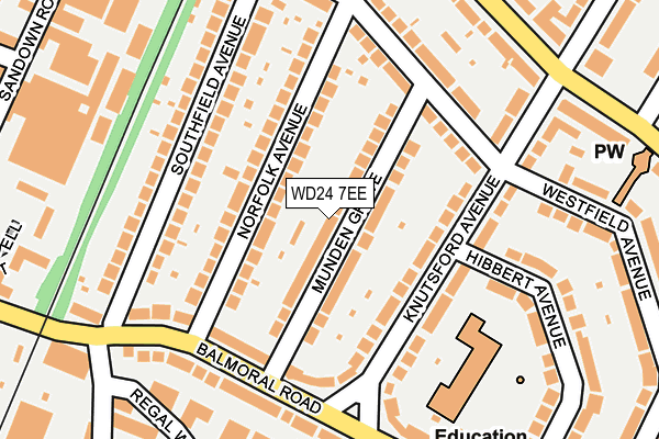 WD24 7EE map - OS OpenMap – Local (Ordnance Survey)