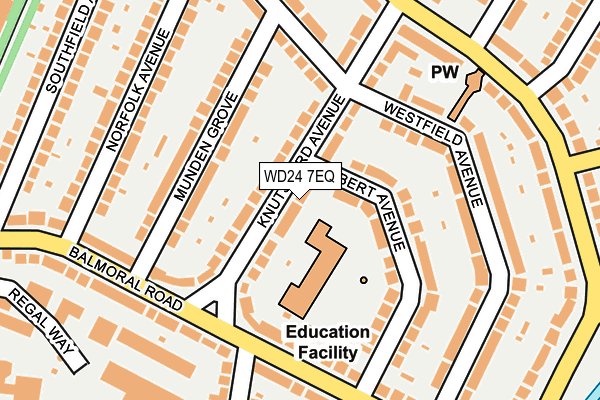 WD24 7EQ map - OS OpenMap – Local (Ordnance Survey)