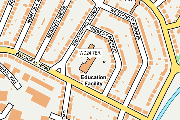 WD24 7ER map - OS OpenMap – Local (Ordnance Survey)