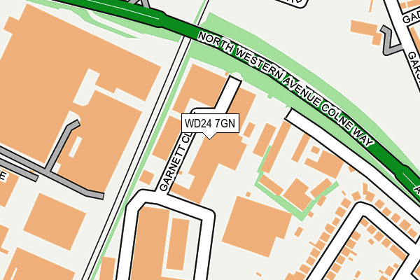 WD24 7GN map - OS OpenMap – Local (Ordnance Survey)