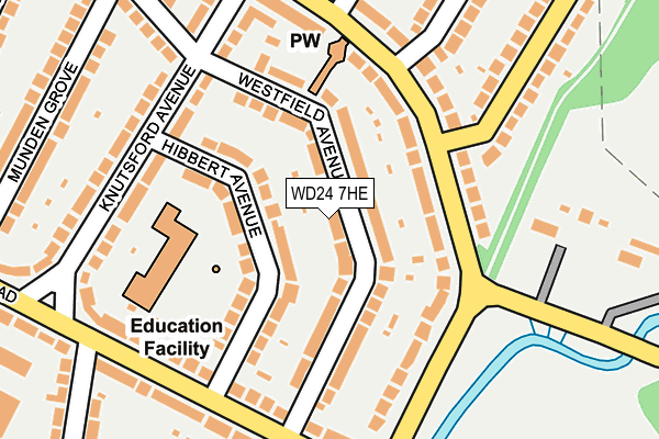 WD24 7HE map - OS OpenMap – Local (Ordnance Survey)