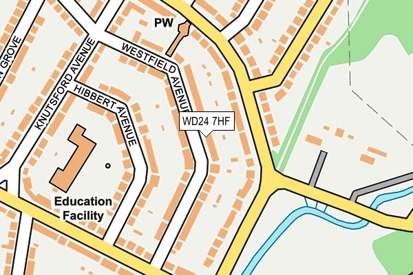 WD24 7HF map - OS OpenMap – Local (Ordnance Survey)