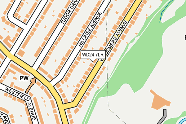 WD24 7LR map - OS OpenMap – Local (Ordnance Survey)