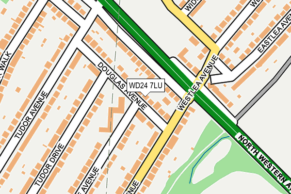 WD24 7LU map - OS OpenMap – Local (Ordnance Survey)