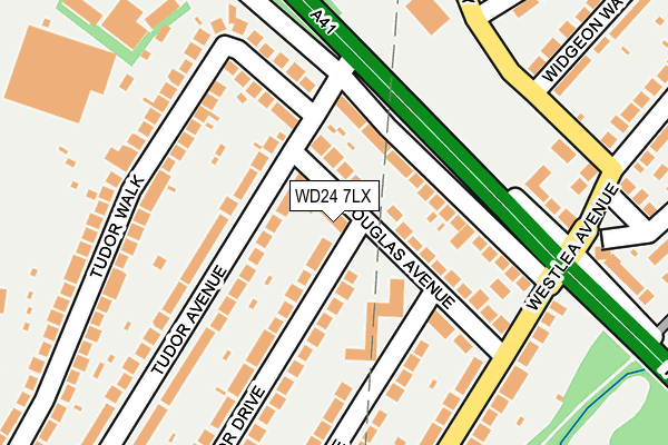 WD24 7LX map - OS OpenMap – Local (Ordnance Survey)