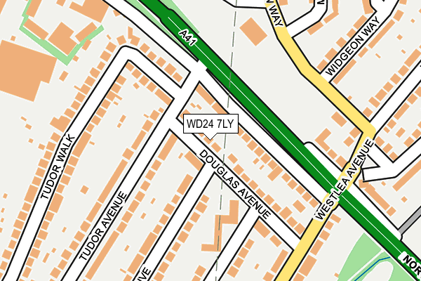 WD24 7LY map - OS OpenMap – Local (Ordnance Survey)