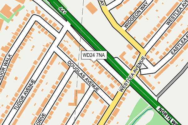 WD24 7NA map - OS OpenMap – Local (Ordnance Survey)