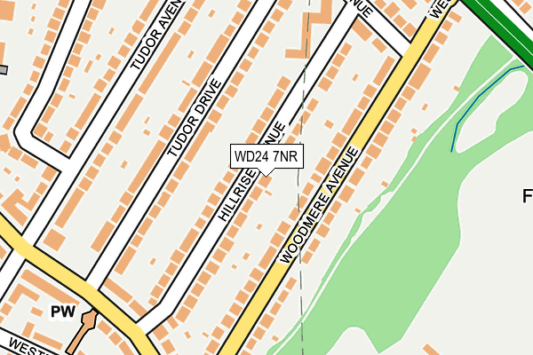 WD24 7NR map - OS OpenMap – Local (Ordnance Survey)