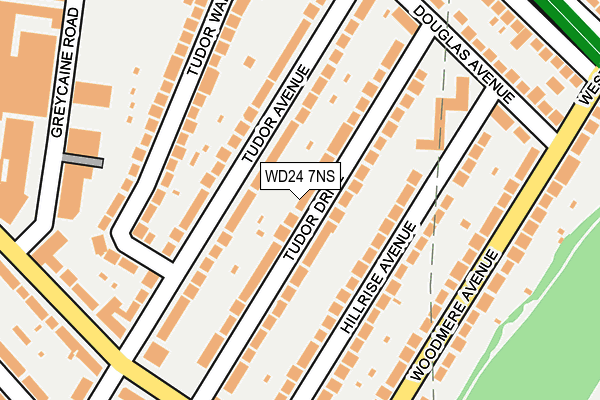 WD24 7NS map - OS OpenMap – Local (Ordnance Survey)