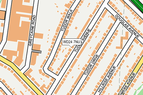 WD24 7NU map - OS OpenMap – Local (Ordnance Survey)