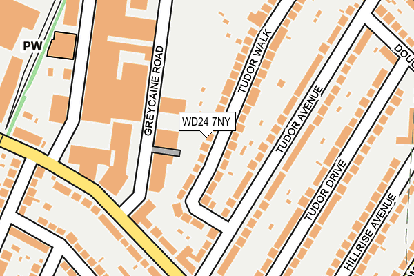 WD24 7NY map - OS OpenMap – Local (Ordnance Survey)