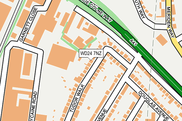 WD24 7NZ map - OS OpenMap – Local (Ordnance Survey)