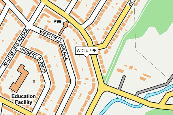 WD24 7PF map - OS OpenMap – Local (Ordnance Survey)