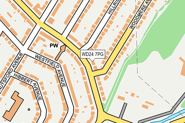 WD24 7PG map - OS OpenMap – Local (Ordnance Survey)