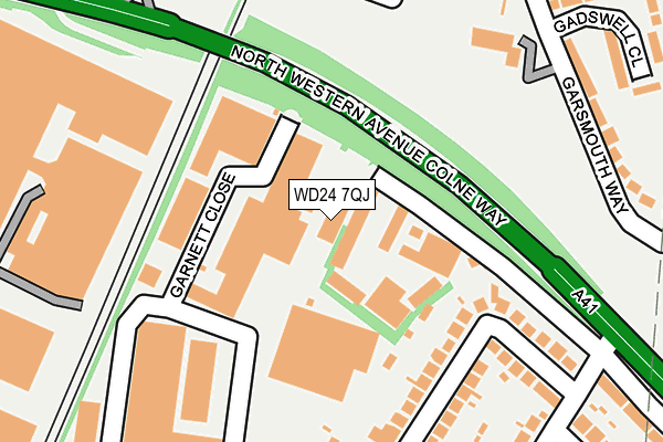 WD24 7QJ map - OS OpenMap – Local (Ordnance Survey)