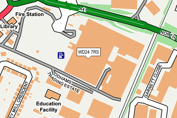 WD24 7RS map - OS OpenMap – Local (Ordnance Survey)