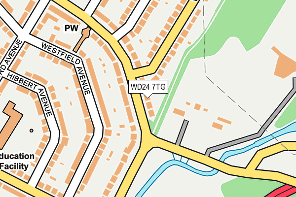 WD24 7TG map - OS OpenMap – Local (Ordnance Survey)