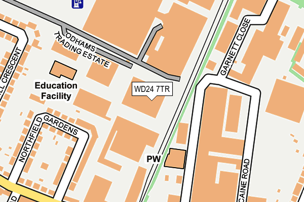 WD24 7TR map - OS OpenMap – Local (Ordnance Survey)