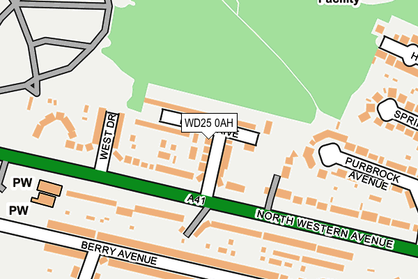 WD25 0AH map - OS OpenMap – Local (Ordnance Survey)