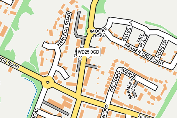 WD25 0GD map - OS OpenMap – Local (Ordnance Survey)