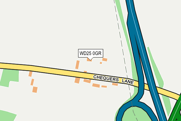 WD25 0GR map - OS OpenMap – Local (Ordnance Survey)