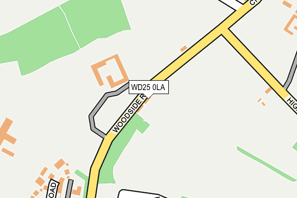 WD25 0LA map - OS OpenMap – Local (Ordnance Survey)