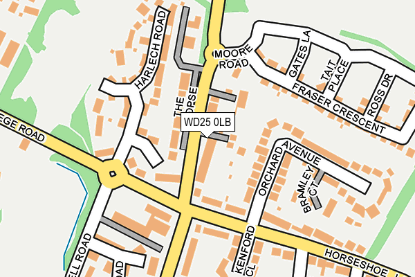 WD25 0LB map - OS OpenMap – Local (Ordnance Survey)