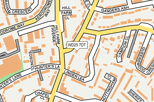 WD25 7DT map - OS OpenMap – Local (Ordnance Survey)