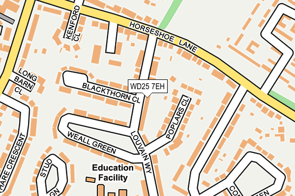 WD25 7EH map - OS OpenMap – Local (Ordnance Survey)