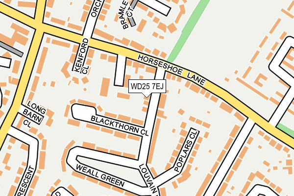 WD25 7EJ map - OS OpenMap – Local (Ordnance Survey)