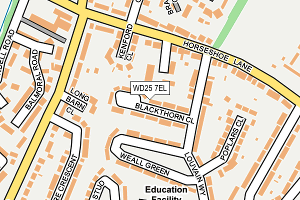 WD25 7EL map - OS OpenMap – Local (Ordnance Survey)