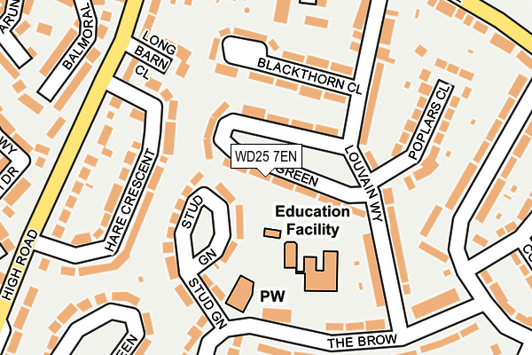 WD25 7EN map - OS OpenMap – Local (Ordnance Survey)