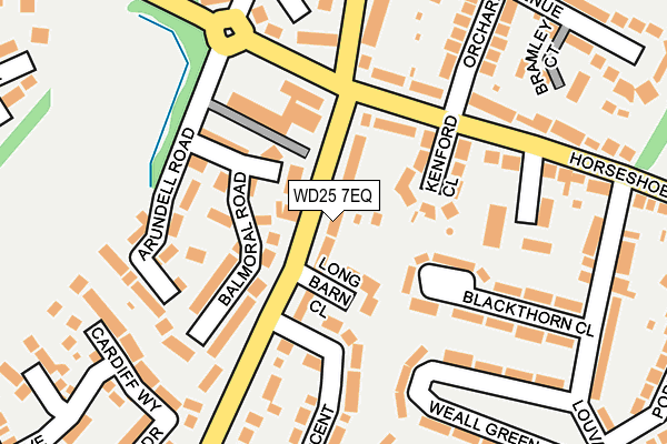 WD25 7EQ map - OS OpenMap – Local (Ordnance Survey)