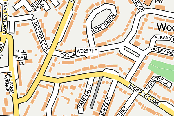 WD25 7HF map - OS OpenMap – Local (Ordnance Survey)
