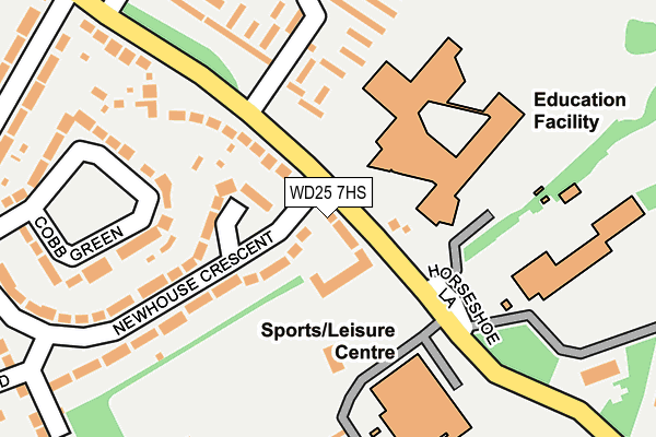 WD25 7HS map - OS OpenMap – Local (Ordnance Survey)